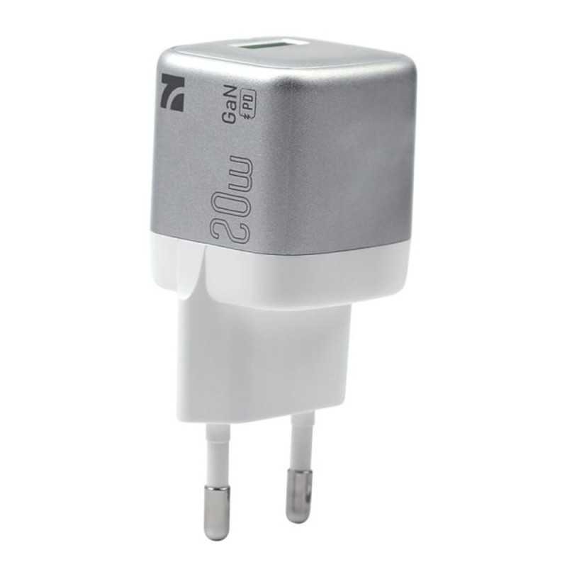 NCC CaricaBatterie CD-0104 EU Charger 20W USB-A+C | Light Gray NCC CaricaBatterie CD-0104 EU Charger 20W USB-A+C | Light Gray