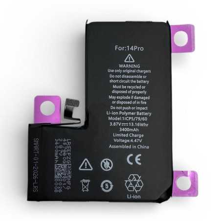 Batteria Compatibile per Apple iPhone 14 Pro MAGGIORATA - 3380mAh