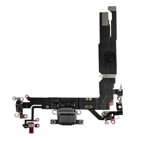 Connettore di Ricarica Dock Per Apple iPhone 17 A3520 A3258 A3519 A3521 - PARI ORIGINALE | Nero