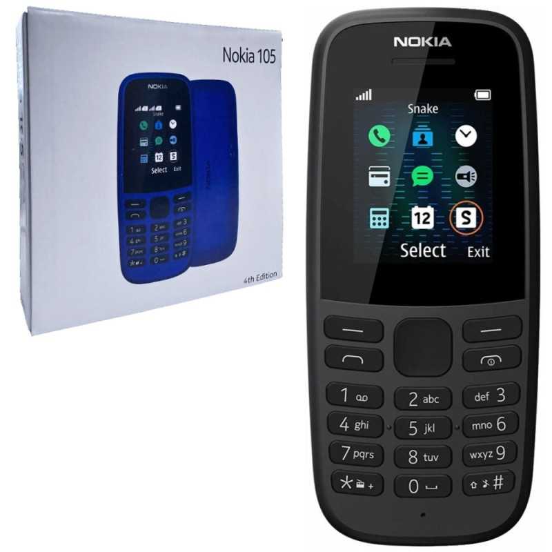 Nokia 105 4th Edition Dual SIM Mobile Phone Black | Long Battery Life, Wireless FM Radio, Compact Design Nokia 105 4th Edition Dual SIM Mobile Phone Black | Long Battery Life, Wireless FM Radio, Compact Design