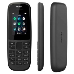 Nokia 105 4th Edition Dual SIM Nero Telefono Cellulare Compatto con Radio