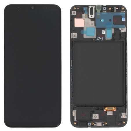 Samsung SERVICE PACK Display LCD ORIGINALE + Frame Per Galaxy A305 A30 2019 | Nero (REFURBISHED)