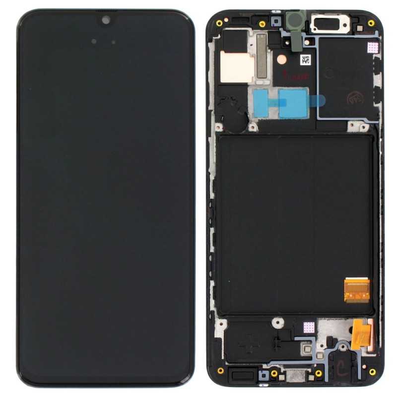 Samsung SERVICE PACK Display LCD ORIGINALE + Frame Per Galaxy A405 A40 | Nero (REFURBISHED)