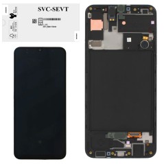 Samsung SERVICE PACK Display LCD ORIGINALE + Frame Per Galaxy A307 A30s | Nero (REFURBISHED)
