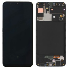 Samsung SERVICE PACK Display LCD ORIGINALE + Frame Per Galaxy A307 A30s | Nero (REFURBISHED)