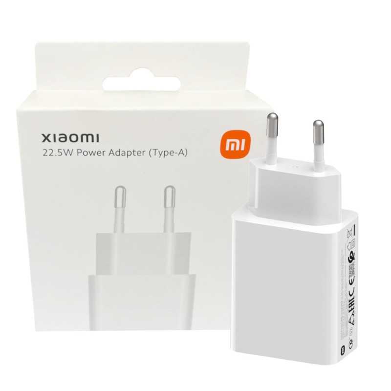 Xiaomi Caricatore Rapido 22.5W USB-A Adattatore da Parete Fast Charge, Compatto Universale, 100-240V – Bianco