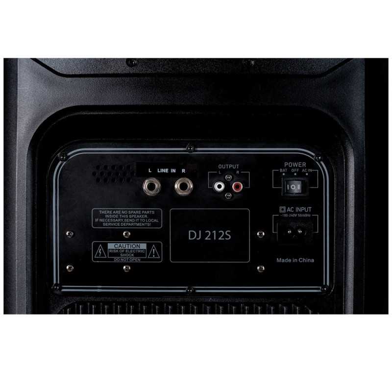 AUDIODESIGN PRO Partybox Speaker DJ212S Portable Bluetooth Speaker with Light Effects AUDIODESIGN PRO Partybox Speaker DJ212S Portable Bluetooth Speaker with Light Effects