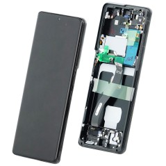 Samsung SERVICE PACK Display LCD ORIGINALE + Frame Per Galaxy G998 S21 ULTRA | NO CAMERA | Phantom Black ASSEMBLATO