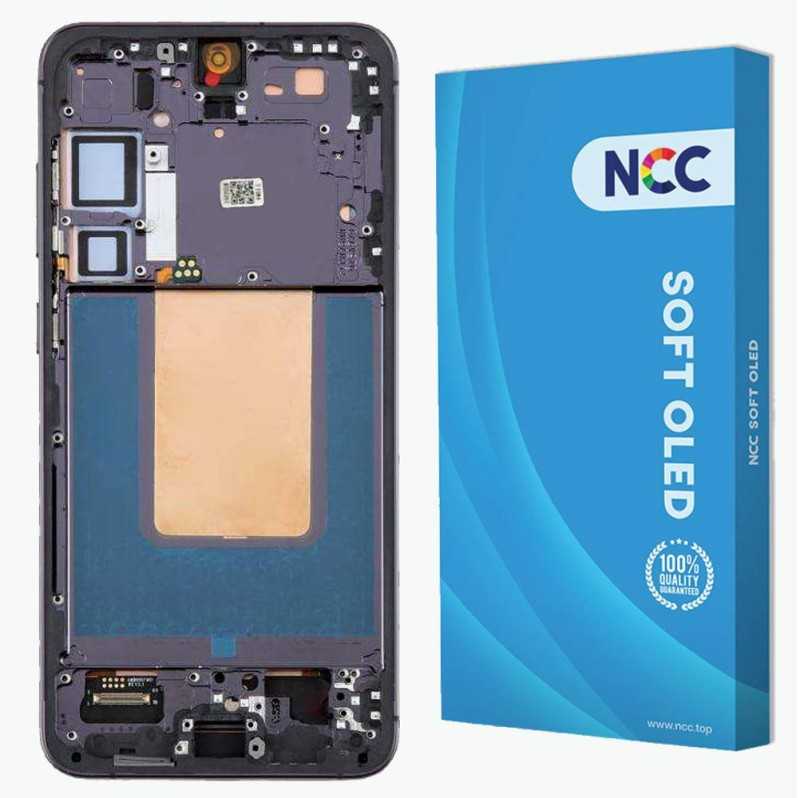 NCC Soft OLED Display Assembly with Frame for S24 Plus (S926) EU version Black 6.57 inch