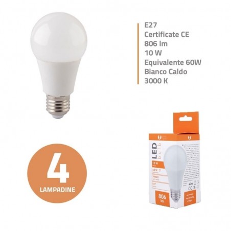  Bundle of up to 20 LED Bulbs E27 A60 10W 806lm Warm Light - Cold Light