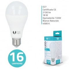 Photo of Bundle Up to 20 LED Bulbs Bulb E27 A65 18W 2130lm Warm Light - Cold Light - Natural Light - Forever
