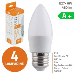 Photo of Bundle up to 20 LED Bulbs Bulb E27 C37 6W 480lm Warm Light - Cold Light - Natural Light - Forever