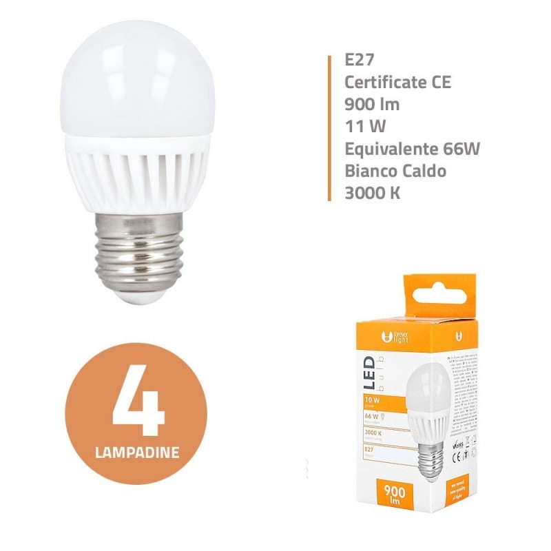 Bundle of up to 20 pieces LED Bulb E27 G45 10W 900lm Warm Light - Cold Light in Ceramic Bundle of up to 20 pieces LED Bulb E27 G45 10W 900lm Warm Light - Cold Light in Ceramic