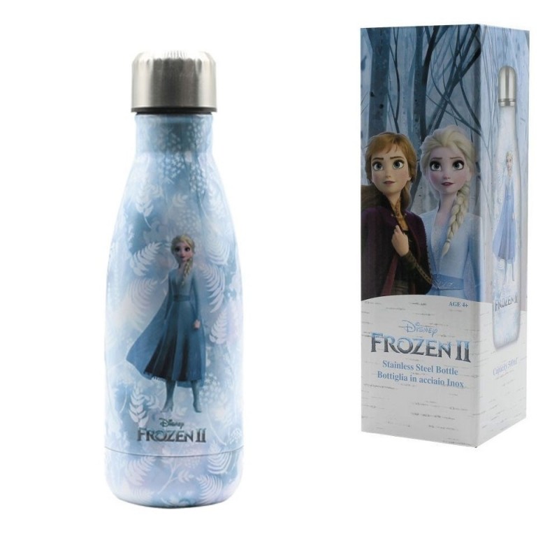 Disney Bottiglia "FROZEN ELSA" in Acciaio Singolo Strato 500ml Ghiaccio