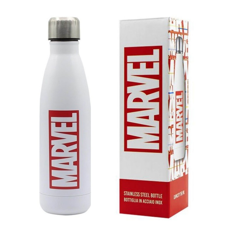 Disney "MARVEL LOGO" Single Layer Steel Bottle 750ml White Disney "MARVEL LOGO" Single Layer Steel Bottle 750ml White
