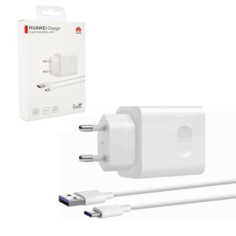 Huawei CaricaBatteria da Rete HW-100400E01 CP84 SuperCharge 40W + Cavo Type-C 