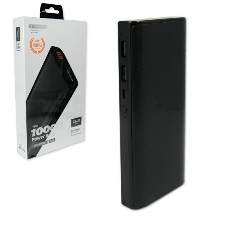 Jellico Power Bank 10000 mAh ZS-20 Dual USB Charger con Led Jellico Power Bank 10000 mAh ZS-20 Dual USB Charger con Led