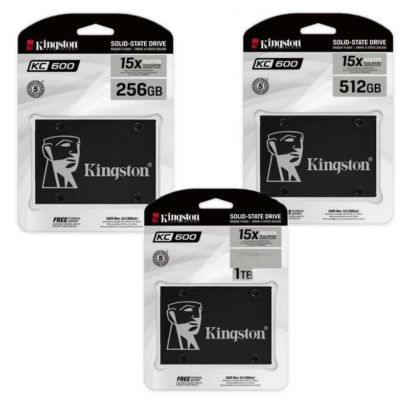 Discover Kingston SSD SKC600 2.5" SATA Memory from 256Gb to 1Tb details
