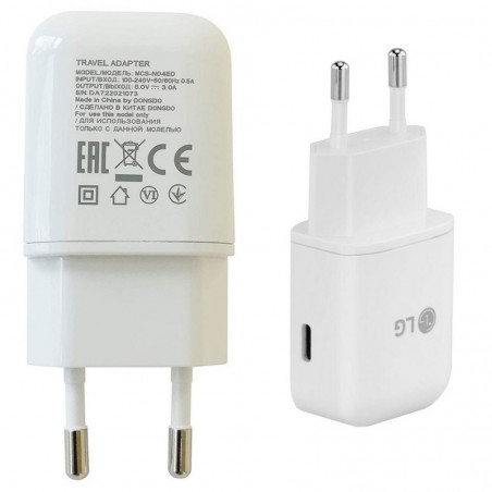Discover LG Mains Battery Charger MCS-N04ER 5V 3A Type-C White Bulk details