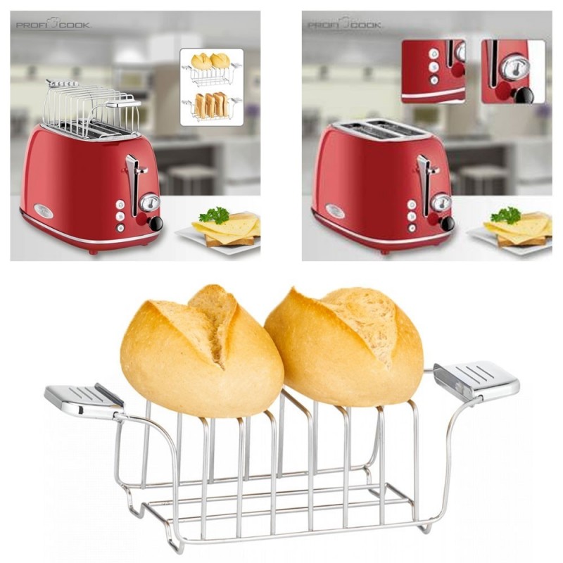ProfiCook Tostapane Vintage 2 Fette PC-TA1193 Riscaldamento / Scongelamento