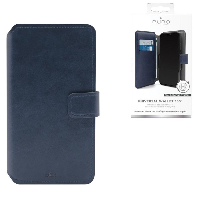 Puro UNIWALLET4 Universal Booklet Case | Blue Puro UNIWALLET4 Universal Booklet Case | Blue