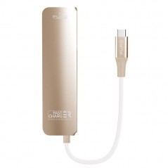 Compra Puro Hub Multiporta Type-C in alluminio Gold online
