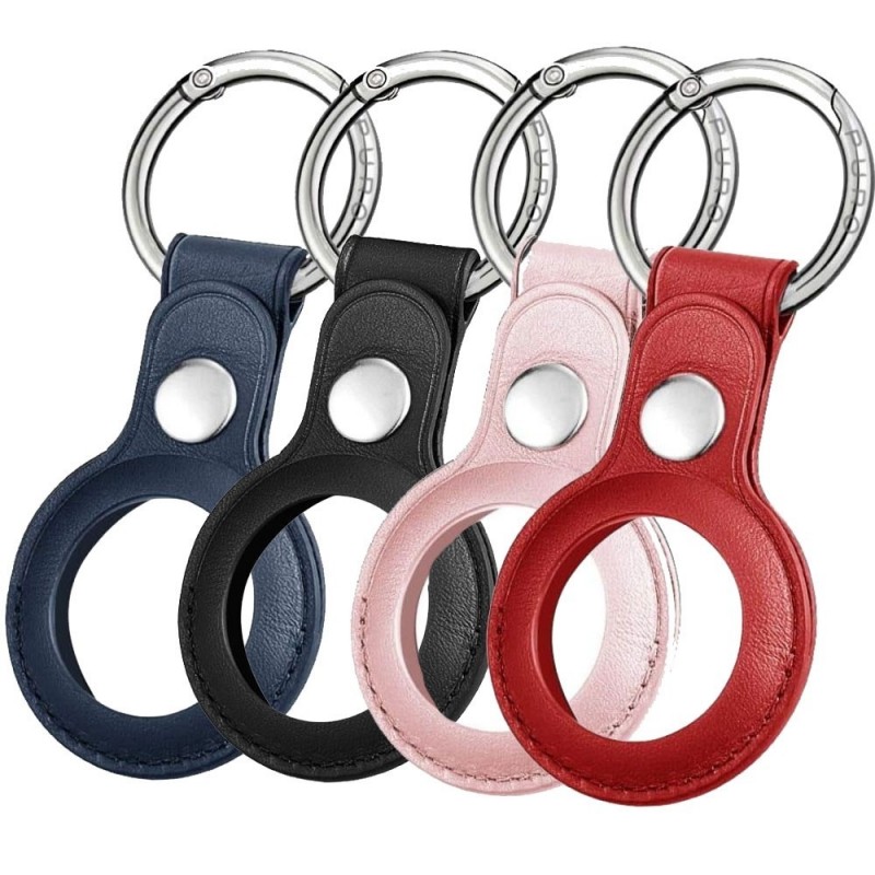 Pure Leather 'SKY' Keychain for Apple AirTag with Hook