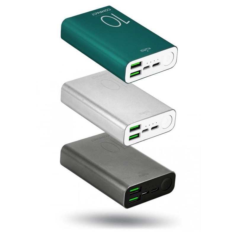  Pure Power bank Compact Fast Charger In Aluminum 10000mAh
