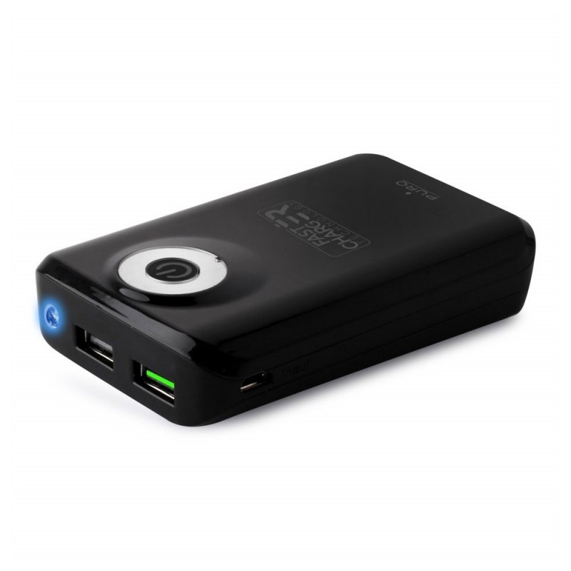 Puro Powerbank 2.4A Fast Charging 7800mAh 2 USB Ports with Flashlight | Black and White Puro Powerbank 2.4A Fast Charging 7800mAh 2 USB Ports with Flashlight | Black and White