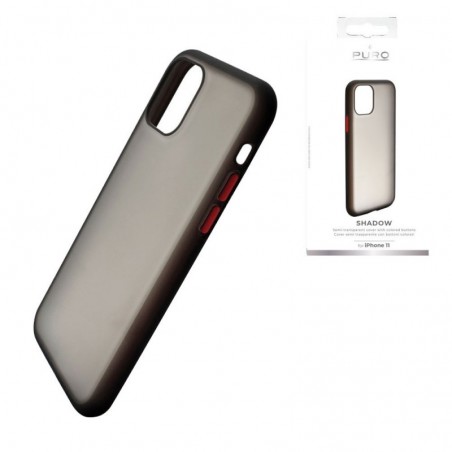 Immagine prodotto Puro Shadow Cover in PC+TPU con Tasti Rossi per Apple iPhone 11 Nera Satinata