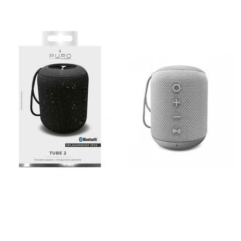 Puro Speaker Bluetooth TUBE 2 V4.2 Altoparlante Portatile Splashproof IPX5 Puro Speaker Bluetooth TUBE 2 V4.2 Altoparlante Portatile Splashproof IPX5