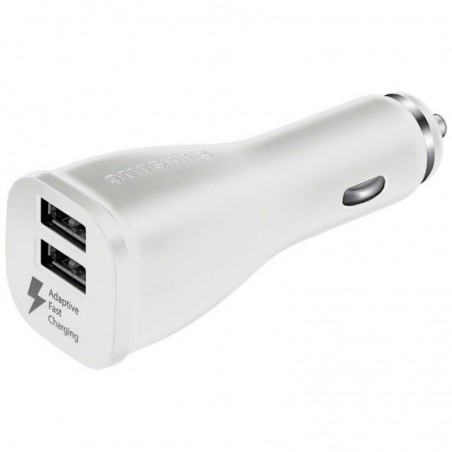 Discover Samsung Car Adapter 2 Usb Fast White Bulk details