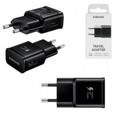 Samsung EP-TA20E 15W Fast Charge Travel Adapter, Black and White | Blister Pack