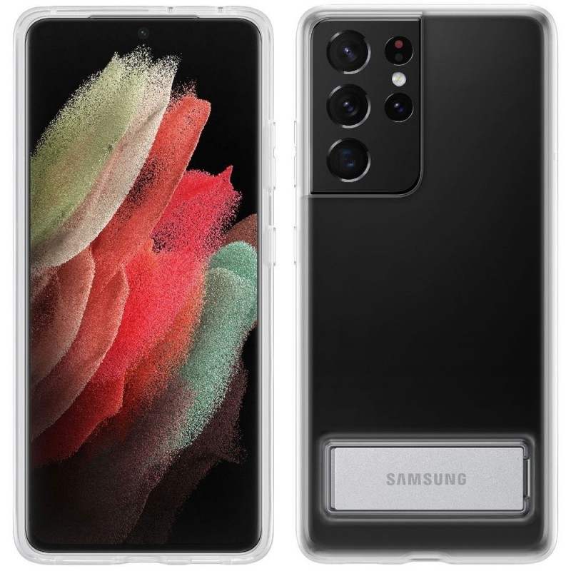 Samsung Clear Standing Cover EF-JG998CTEG Custodia Per Galaxy S21 Ultra | Trasparente