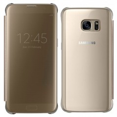 Acquista Samsung Clear View EF-ZG930CF Per Galaxy S7 G930F Gold in vendita