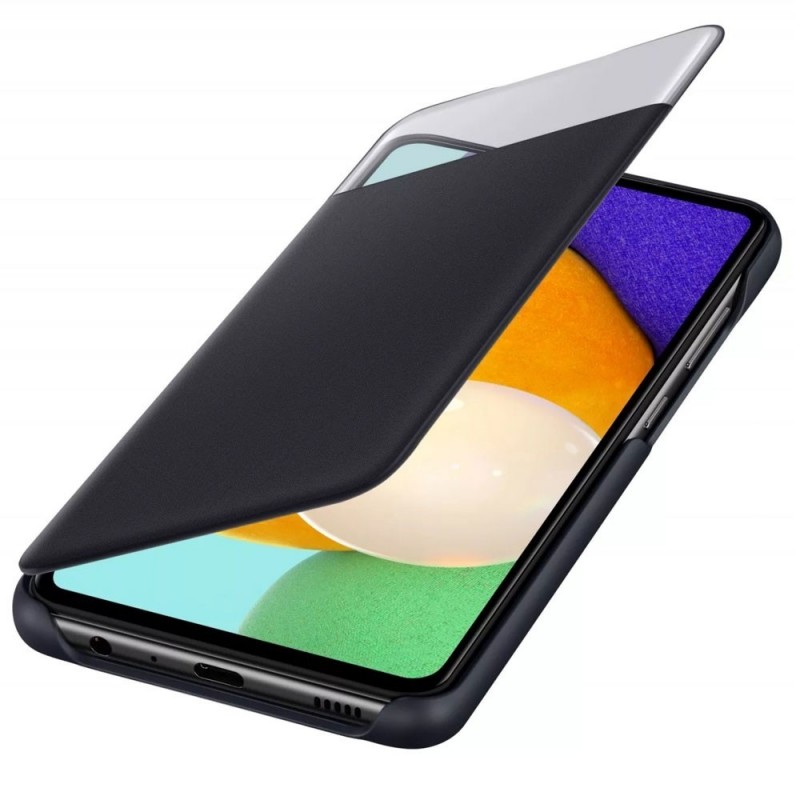 Samsung S View Wallet Cover EF-EA325P Per Galaxy A32 A325F | Bianco e Nero Samsung S View Wallet Cover EF-EA325P Per Galaxy A32 A325F | Bianco e Nero