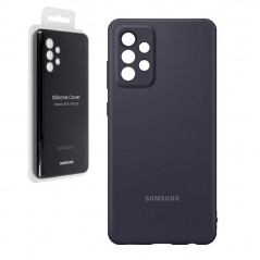 Foto di Samsung SilIcone Cover EF-PA525TBEG Per Galaxy A52 A525F | Nero e Blu - Samsung