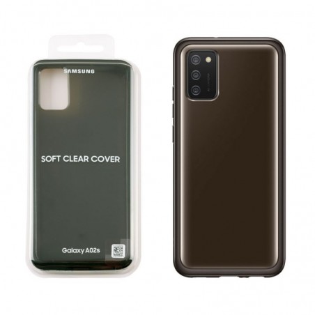 Samsung Soft Clear Cover EF-QA026TBE Per Galaxy A02S A025 | Nero