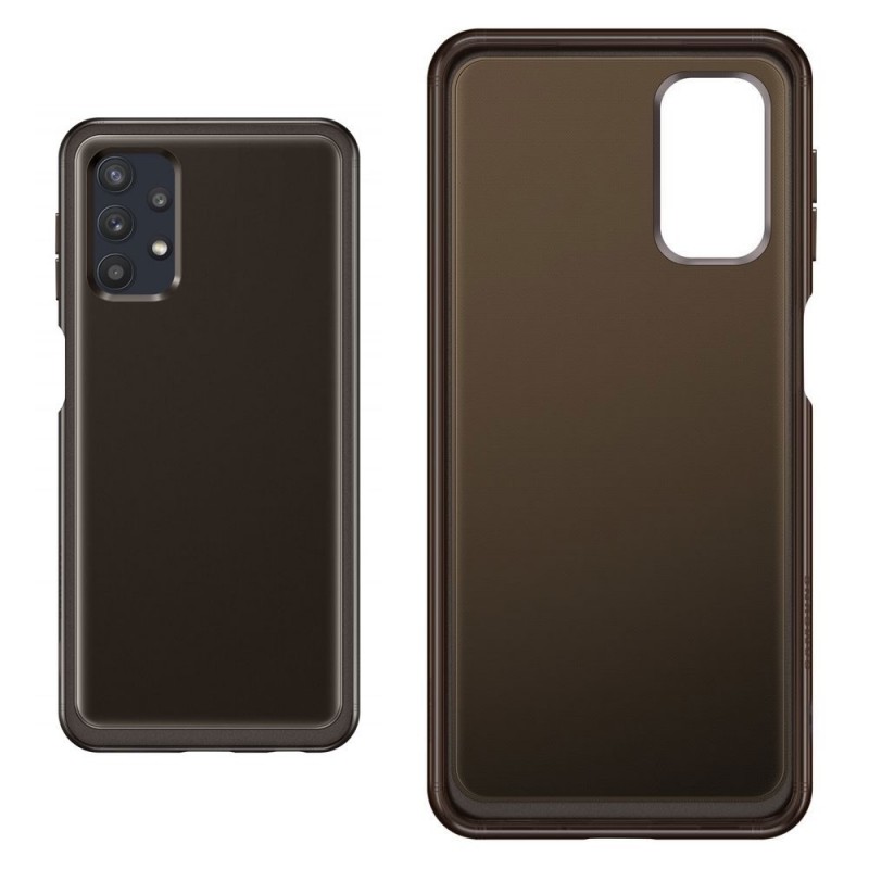 Samsung Soft Clear Cover EF-QA326T For Galaxy A32 5G A326B | Black - Transparent