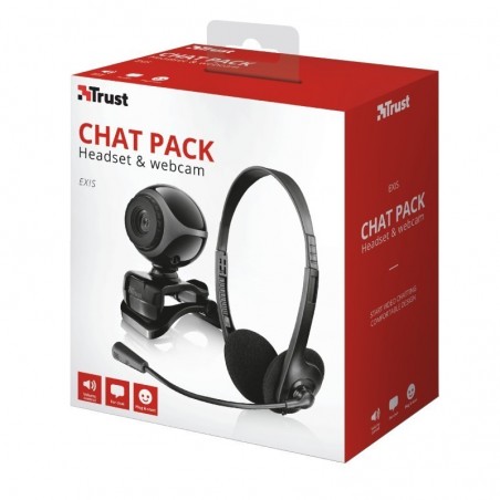 Scopri Trust Exis Chatpack Webcam e cuffie - Nero in dettaglio