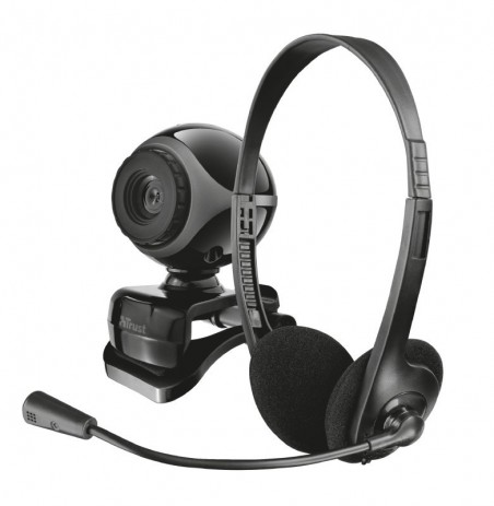 Trust Exis Chatpack Webcam and Headset - Black