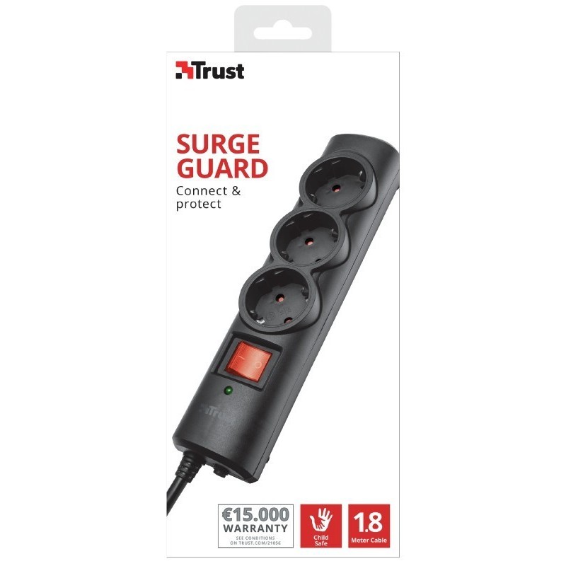 Trust Surge Guard 3 porte Protezione da Sovratensione