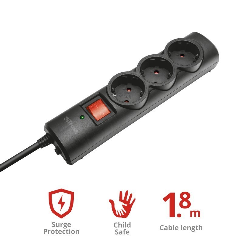 Trust Surge Guard 3-Port Surge Protector Trust Surge Guard 3-Port Surge Protector