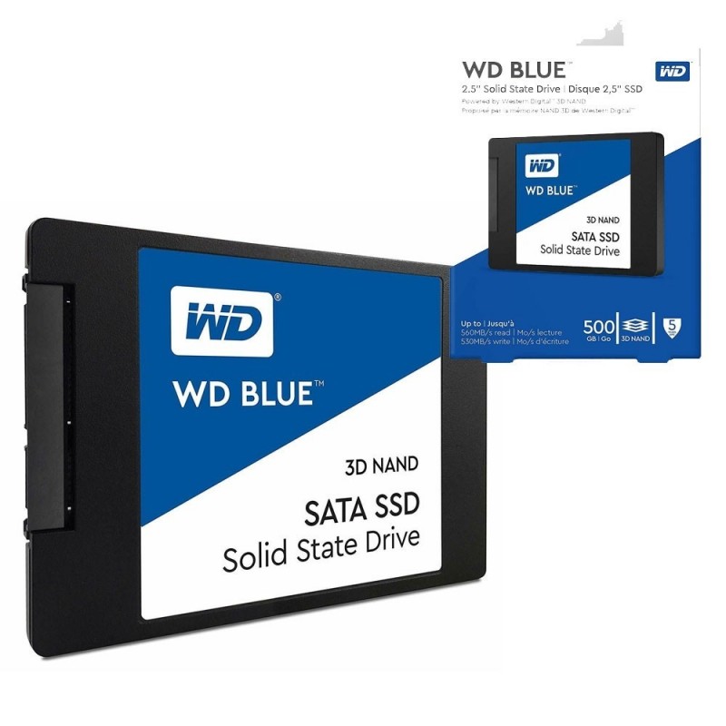 Western Digital WD SSD 500GB SATA3 2.5" Unità Interna Blue Western Digital WD SSD 500GB SATA3 2.5" Unità Interna Blue