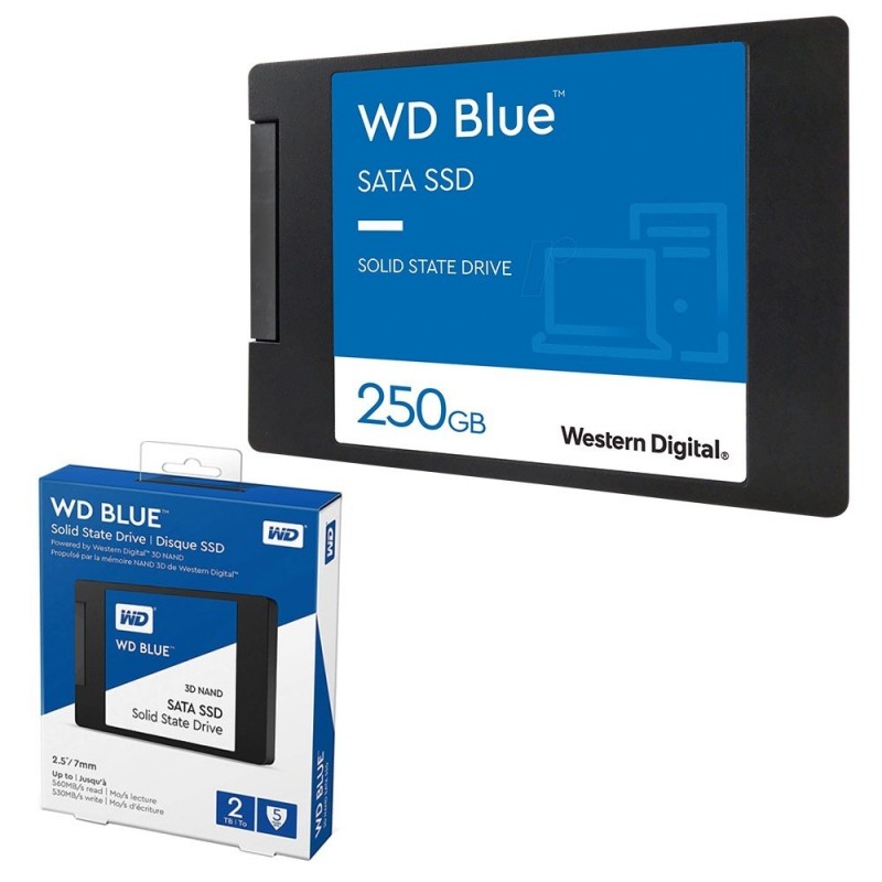 Western Digital WD SSD da 250GB SATA3 2.5" Unità Interna Blue Western Digital WD SSD da 250GB SATA3 2.5" Unità Interna Blue