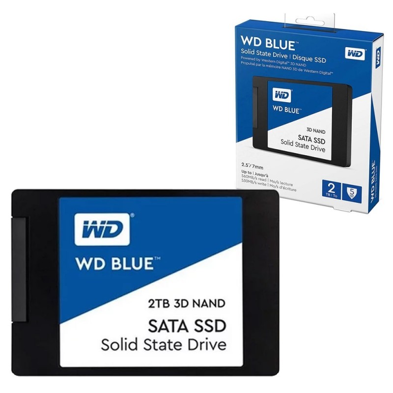 Western Digital WD SSD da 2TB SATA3 2.5" Unità Interna Blue Western Digital WD SSD da 2TB SATA3 2.5" Unità Interna Blue