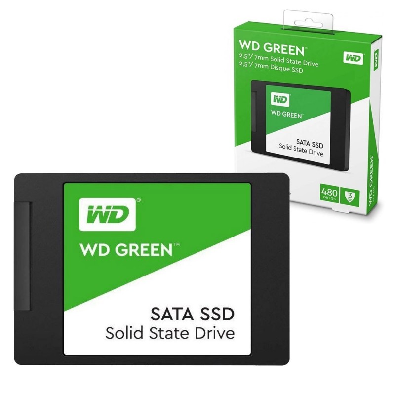 Western Digital WD SSD 480GB SATA3 2.5" Internal Drive Green Western Digital WD SSD 480GB SATA3 2.5" Internal Drive Green