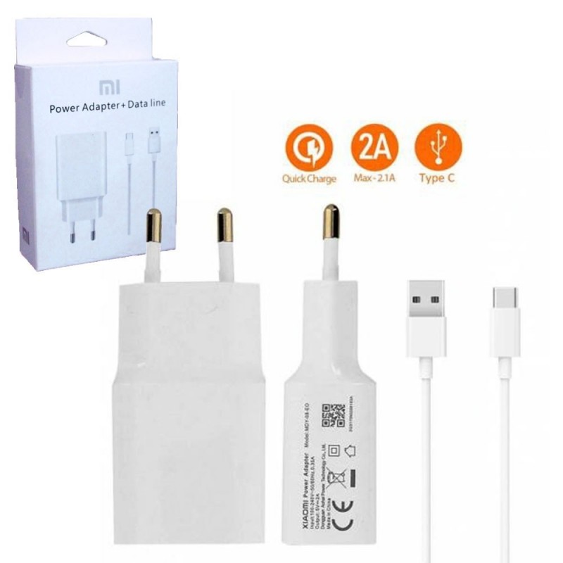 Xiaomi Mi Power Adapter 18W Charger + USB Type-C Cable | White