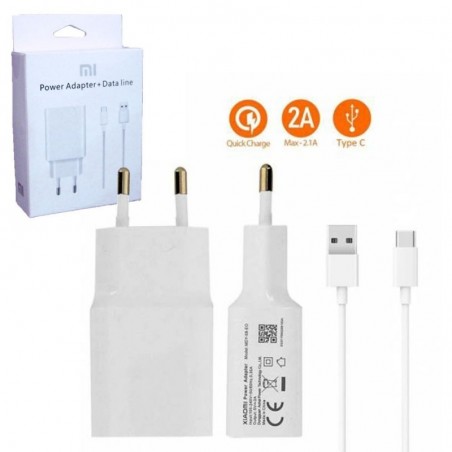 Product image Xiaomi Mi Power Adapter 18W Battery Charger + USB Type-C Cable |&nbsp;White