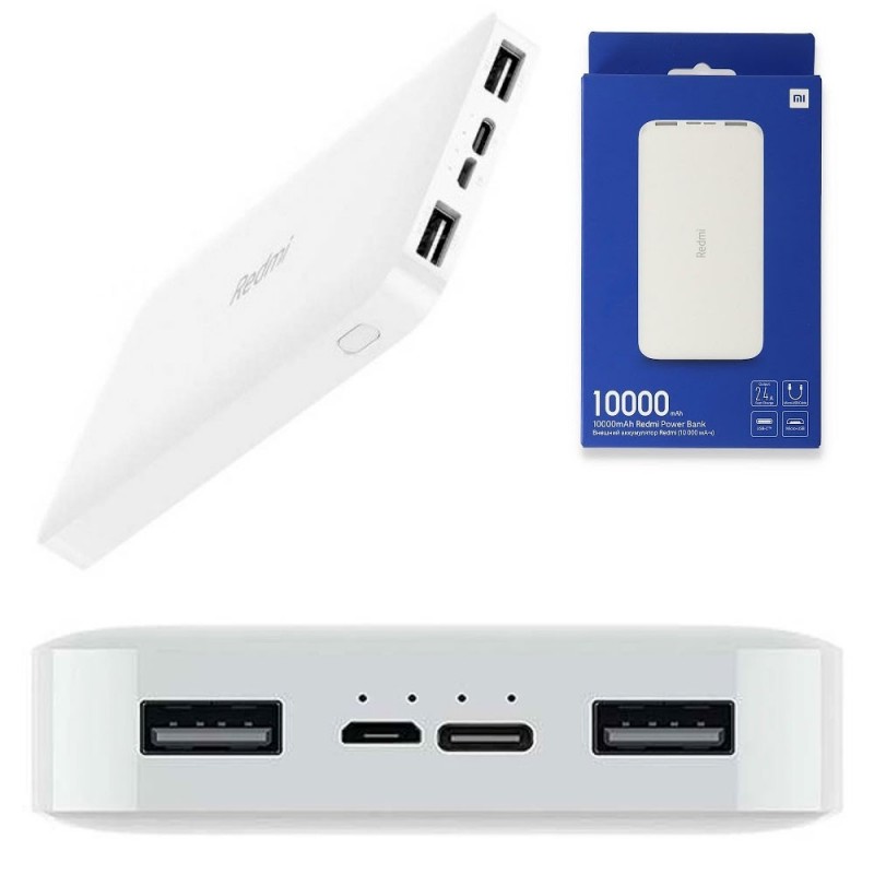 Xiaomi Power Bank Redmi 10000mah MicroUsb VXN4286GL White